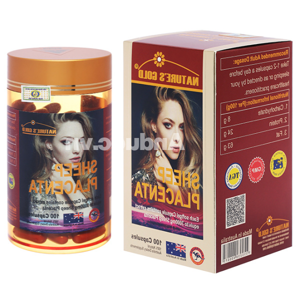 Nature's Gold Sheep Placenta hạn chế lão hóa hộp 100 viên