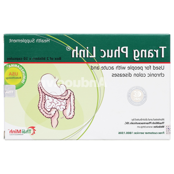 Tràng Phục Linh hỗ trợ giảm viêm đại tràng hộp 20 viên