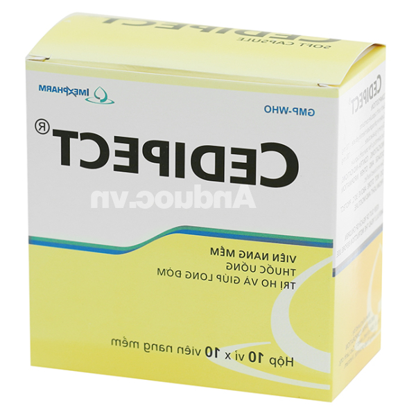 Cedipect trị ho, long đàm (10 vỉ x 10 viên)