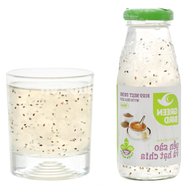 Nước yến sào hạt chia Green Bird hộp 6 chai x 185ml