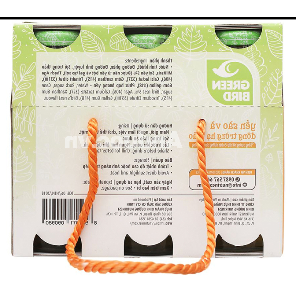 Nước yến sào đông trùng hạ thảo Green Bird hộp 6 chai x 185ml