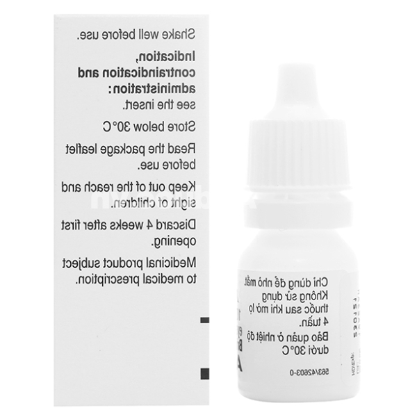 Hỗn dịch nhỏ mắt Azarga trị tăng nhãn áp lọ 5ml