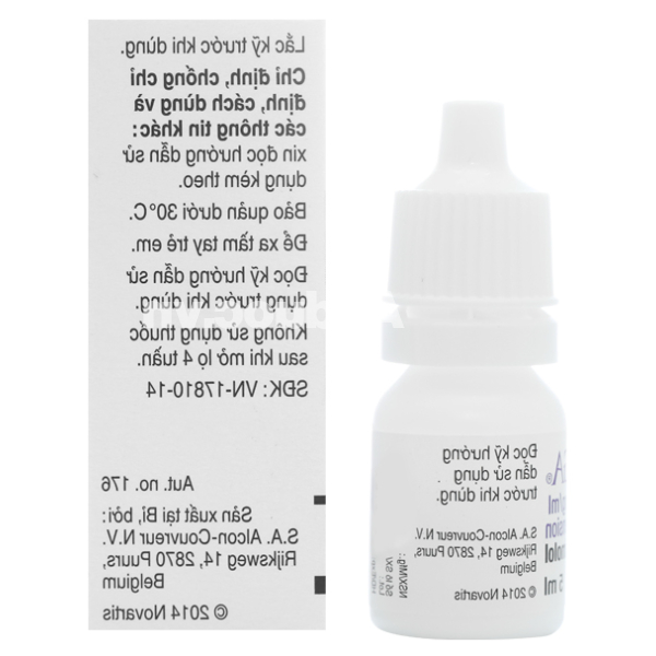 Hỗn dịch nhỏ mắt Azarga trị tăng nhãn áp lọ 5ml