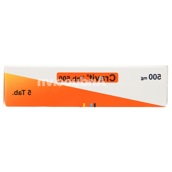 Cravit Tab.500 trị nhiễm khuẩn (1 vỉ x 5 viên)