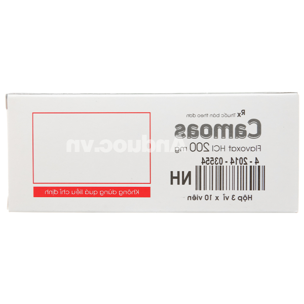 Camoas 200mg giảm triệu chứng tiểu khó, tiểu gấp, tiểu đêm (3 vỉ x 10 viên)