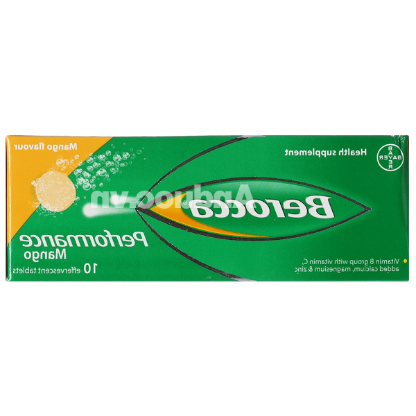 Viên sủi Berocca Performance Mango hỗ trợ tăng đề kháng tuýp 10 viên