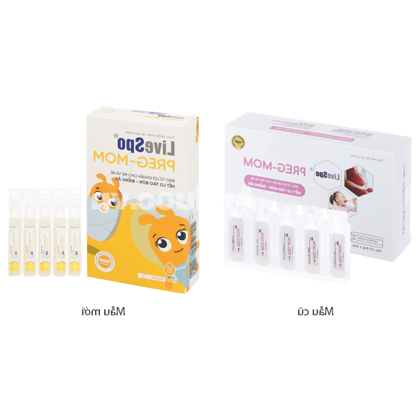 Men vi sinh LiveSpo Preg-Mom bổ sung lợi khuẩn mẹ và bé hộp 20 ống x 5ml