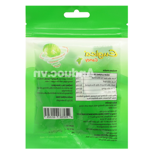 Kẹo ngậm thảo dược Eugica Candy giảm ho, đau họng gói 37.5g