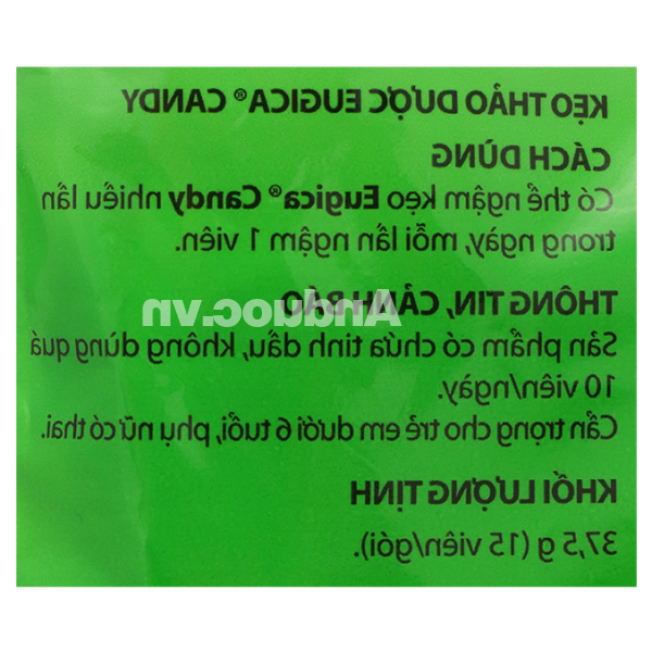 Kẹo ngậm thảo dược Eugica Candy giảm ho, đau họng gói 37.5g