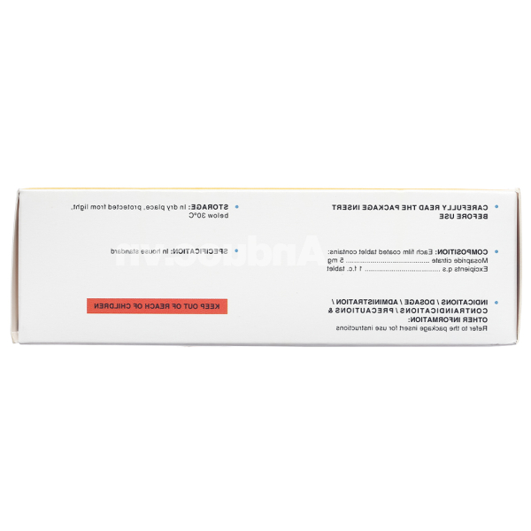 Lampar 5mg trị triệu chứng dạ dày - ruột (6 vỉ x 10 viên)