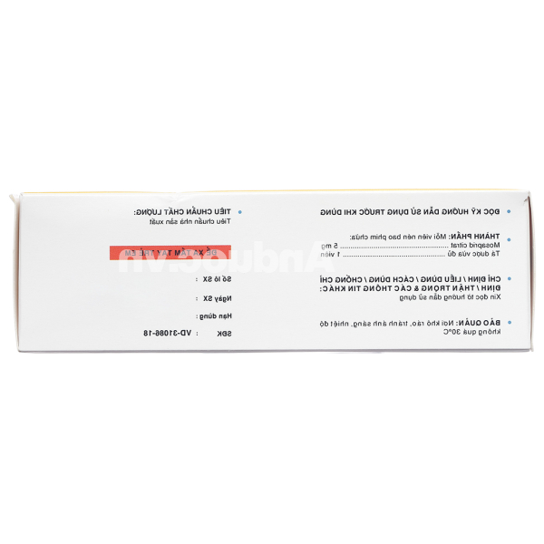 Lampar 5mg trị triệu chứng dạ dày - ruột (6 vỉ x 10 viên)