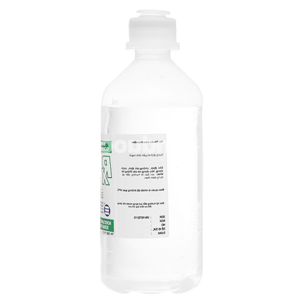 Dịch truyền 0.9% Sodium Chloride Solution Euro-Med bổ sung muối, nước chai 500ml