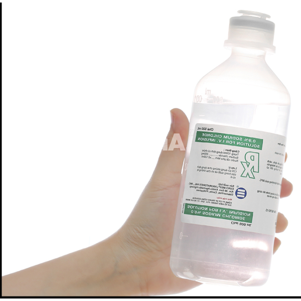 Dịch truyền 0.9% Sodium Chloride Solution Euro-Med bổ sung muối, nước chai 500ml