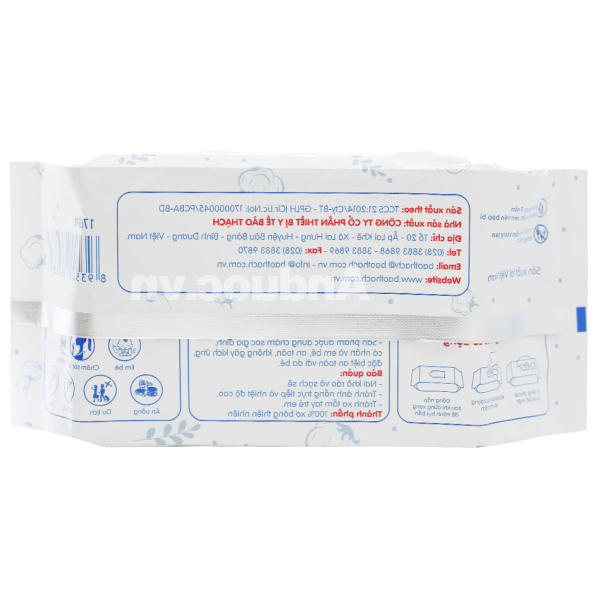 Khăn bông Bảo Thạch an toàn cho bé gói 100 miếng