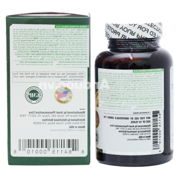 Dầu cá Hotchland Optimum Omega 3 6 9 bổ mắt, ngừa xơ vữa động mạch chai 60 viên