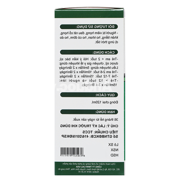 Siro Cali USA Alpes hỗ trợ giảm ho, bổ phổi chai 120ml