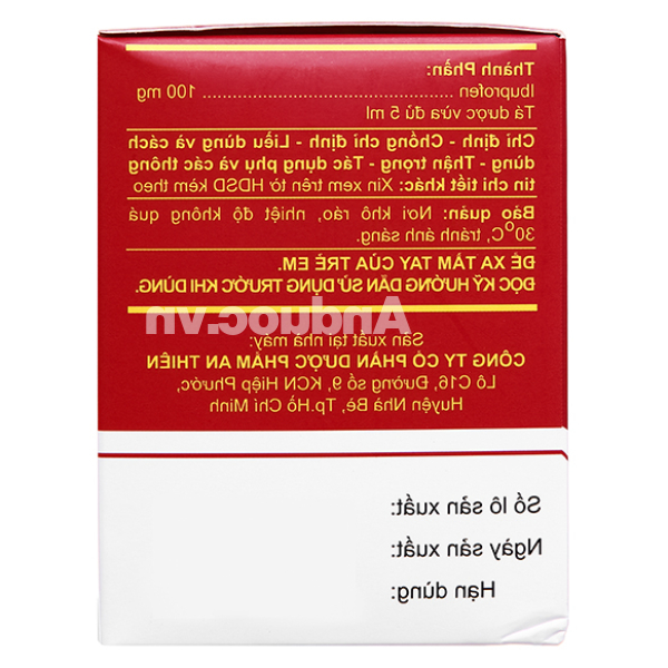 Hỗn dịch uống A.T Ibuprofen Syrup 100mg/5ml giảm đau, kháng viêm (30 ống x 5ml)