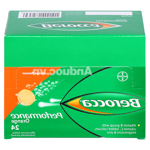 Viên nén sủi bọt Berocca Performance trị thiếu hụt vitamin C, B, kẽm (12 vỉ x 2 viên)