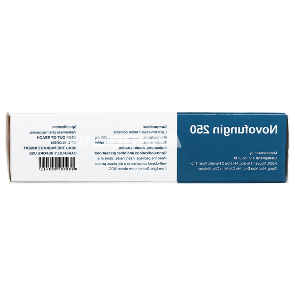 Novofungin 250 phòng, trị nhiễm khuẩn kỵ khí (2 vỉ x 10 viên)