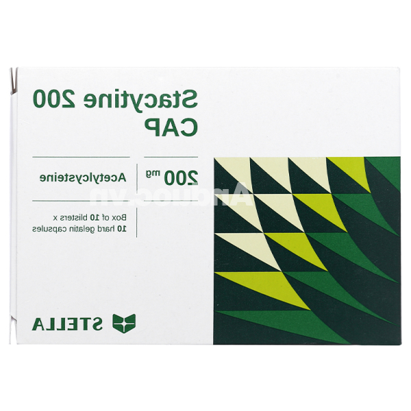 Stacytine 200 Cap tiêu nhầy trong bệnh lý hô hấp (10 vỉ x 10 viên)