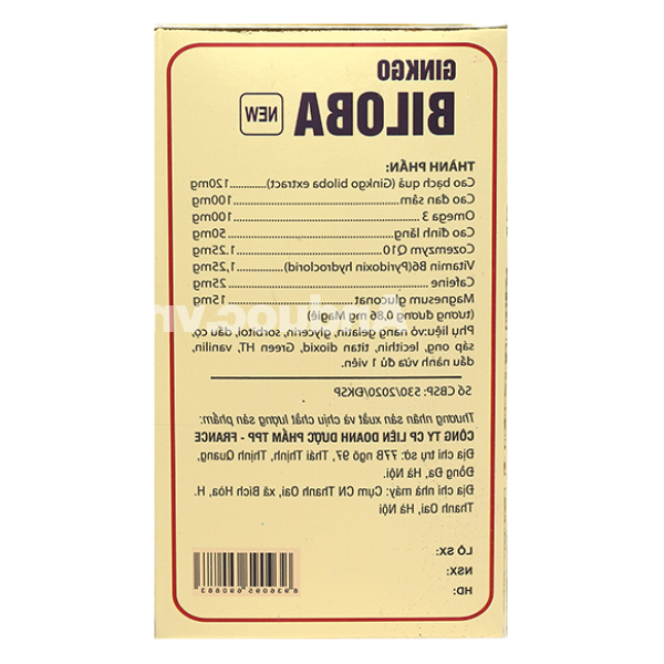 Ginkgo Biloba New tăng cường lưu thông máu não hộp 100 viên