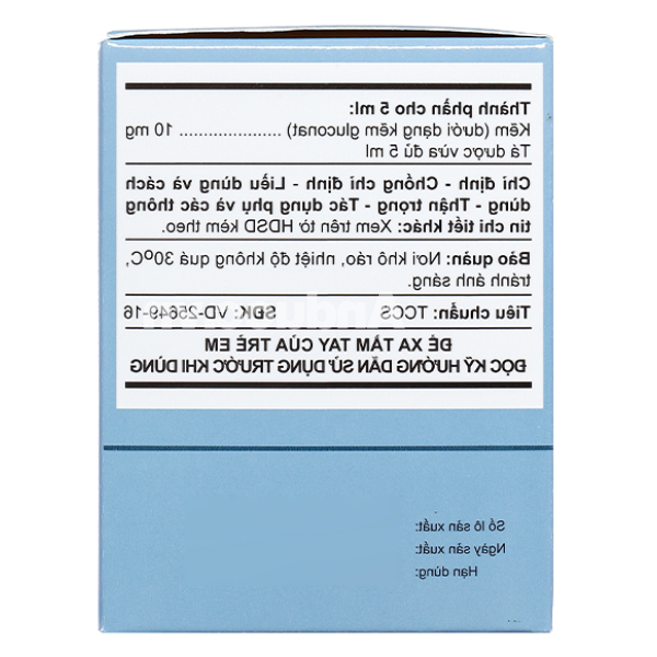 Dung dịch uống A.TZinC Siro hỗ trợ trị tiêu chảy, tăng đề kháng (30 ống x 5ml)