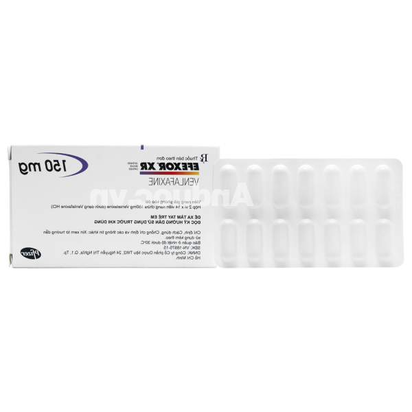 Efexor XR 150mg trị trầm cảm, rối loạn lo âu (2 vỉ x 14 viên)