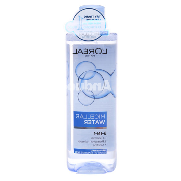 Nước tẩy trang L'Oréal Micellar Water 3 in 1 tươi mát cho da hỗn hợp, da dầu chai 400ml