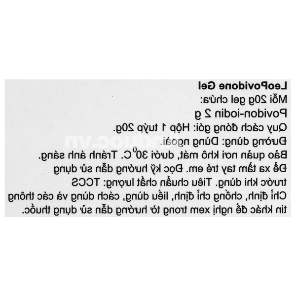 Gel sát khuẩn Leopovidone sát trùng ngoài da tuýp 20g