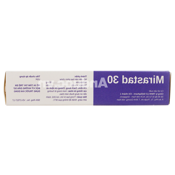 Mirastad 30 trị các cơn trầm cảm lớn (2 vỉ x 14 viên)
