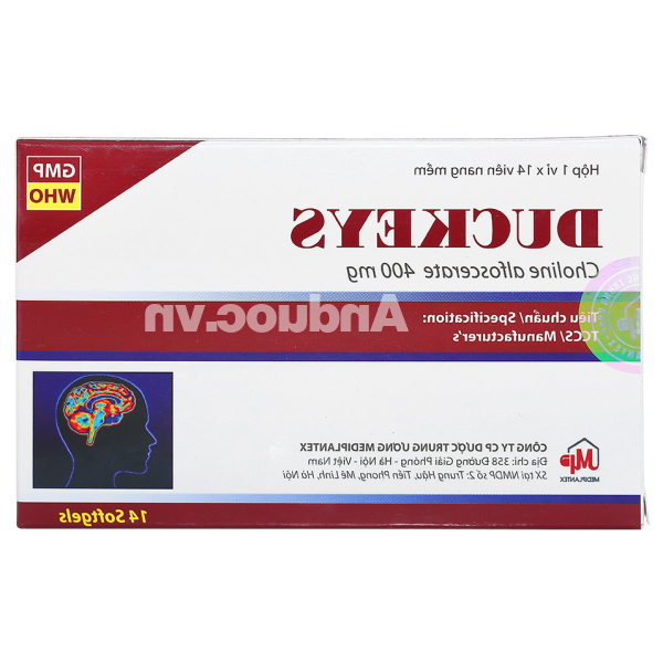 Duckeys 400mg hỗ trợ trị giảm vận động, sa sút trí tuệ, Alzheimer (1 vỉ x 14 viên)