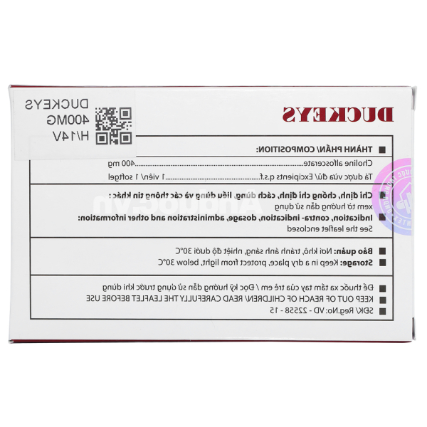 Duckeys 400mg hỗ trợ trị giảm vận động, sa sút trí tuệ, Alzheimer (1 vỉ x 14 viên)