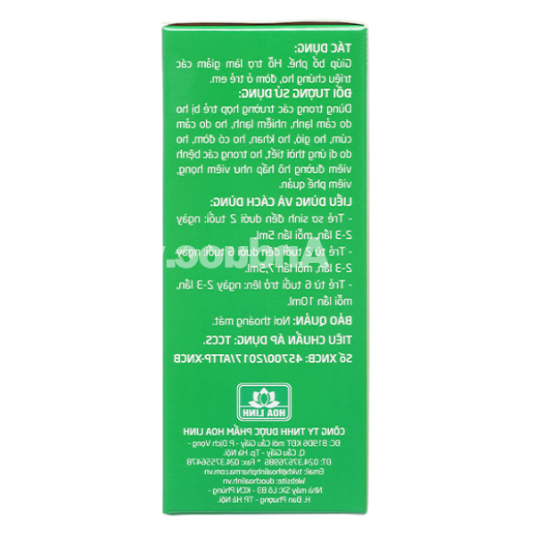 Siro Bảo Thanh trẻ em hỗ trợ giảm ho, bổ phổi chai 100ml
