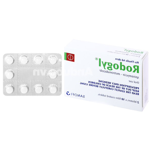 Rodogyl trị nhiễm khuẩn răng miệng (2 vỉ x 10 viên)