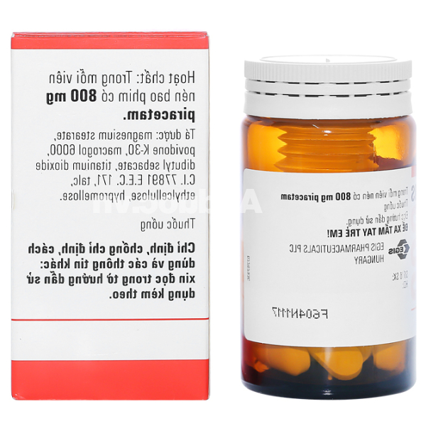 Piracetam EGIS 800mg trị hội chứng tâm thần thực thể lọ 30 viên