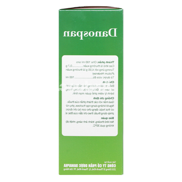 Siro Danospan trị viêm đường hô hấp cấp có kèm ho, viêm phổi mạn tính chai 100ml