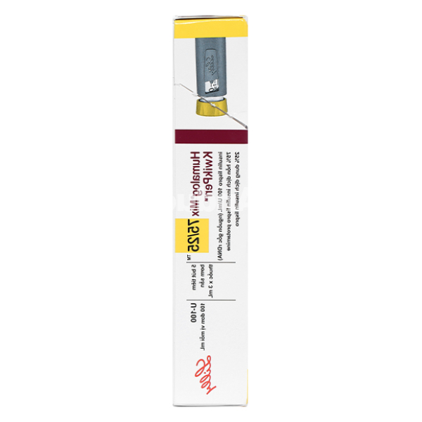 Bút tiêm Humalog Mix 75/25 KwikPen 100IU/ml trị đái tháo đường (5 cây x 3ml)