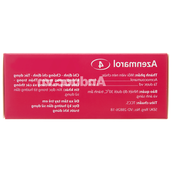 Azenmarol 4 phòng và trị huyết khối (10 vỉ x 10 viên)