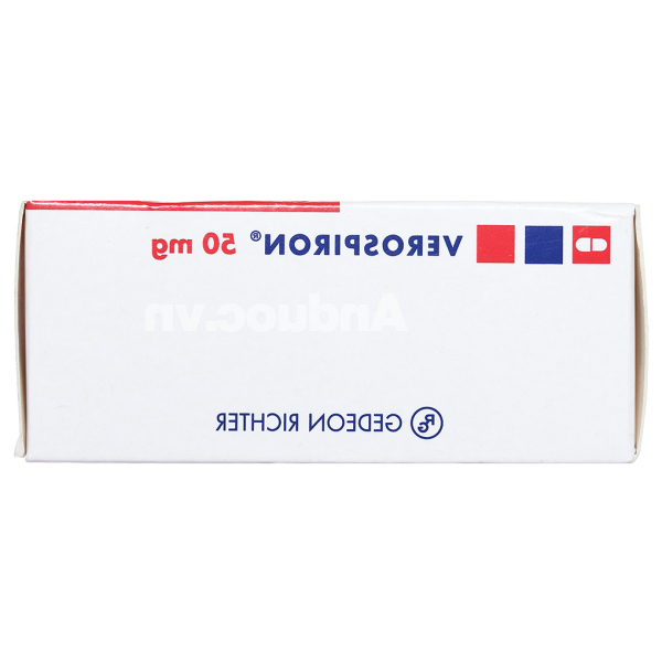 Verospiron 50mg trị phù, tăng huyết áp (3 vỉ x 10 viên)