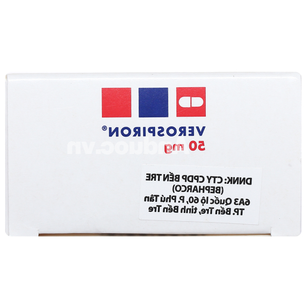 Verospiron 50mg trị phù, tăng huyết áp (3 vỉ x 10 viên)