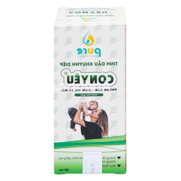 Tinh dầu khuynh diệp Con Yêu giữ ấm, giảm ho do cảm lạnh chai 20ml