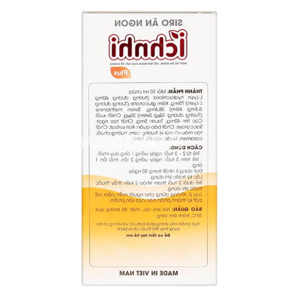 Siro Ăn Ngon Ích Nhi hỗ trợ tăng cân, phát triển chiều cao hộp 20 ống x 10ml