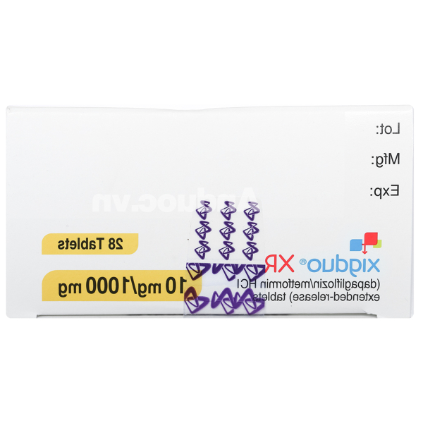 Xigduo XR 10mg/1000mg trị đái tháo đường tuýp 2 (4 vỉ x 7 viên)
