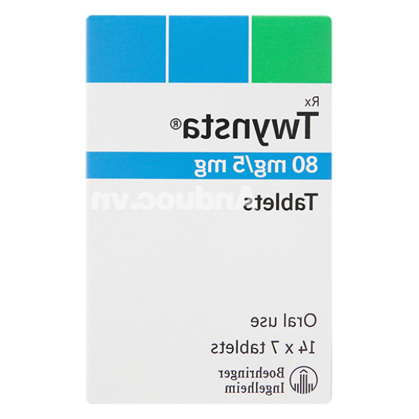 Twynsta 80mg/5mg trị tăng huyết áp (14 vỉ x 7 viên)