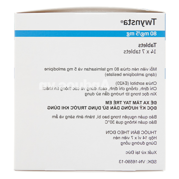 Twynsta 80mg/5mg trị tăng huyết áp (14 vỉ x 7 viên)