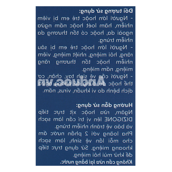 Dung dịch Dizigone loại bỏ vi khuẩn chai 300ml