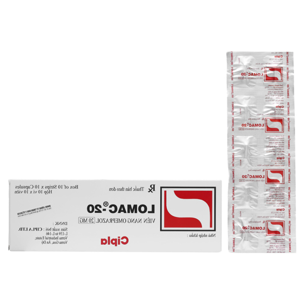 Lomac-20 trị viêm loét dạ dày, tá tràng (10 vỉ x 10 viên)