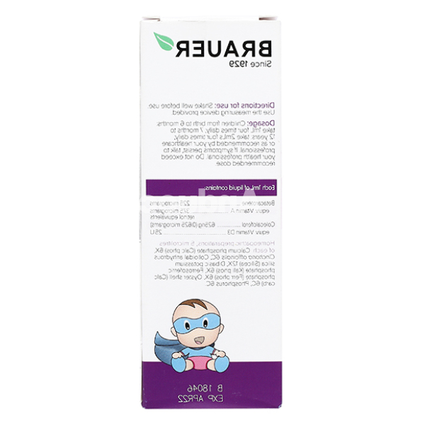 Siro Brauer Immunity Support tăng đề kháng cho trẻ sơ sinh chai 100ml