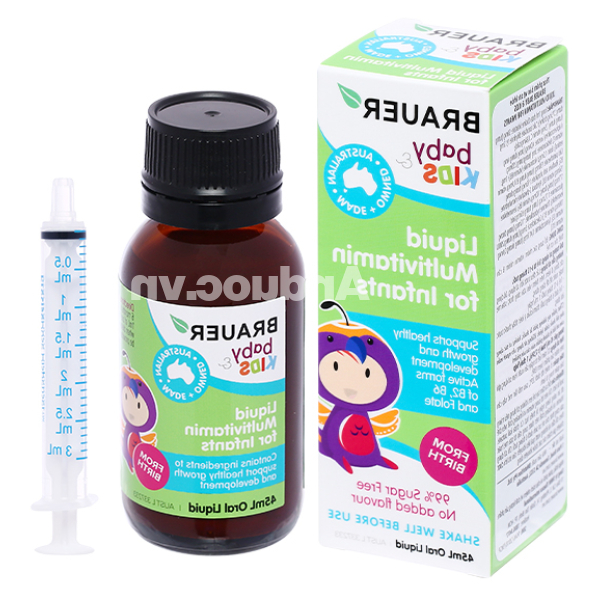 Siro Brauer Liquid Multivitamin For Infants bổ sung vitamin cho bé chai 45ml