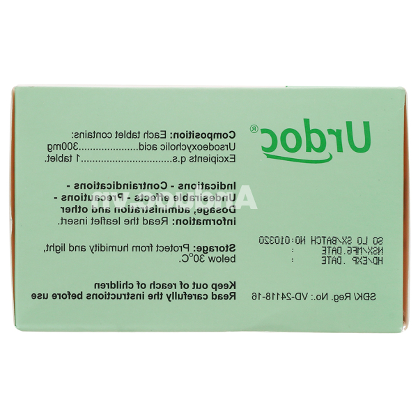 Urdoc 300mg hỗ trợ trị bệnh lý về gan mật (8 vỉ x 10 viên)